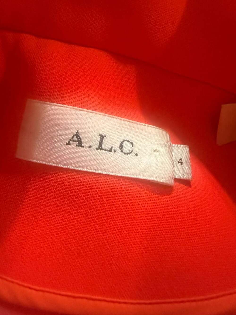 A.L.C. Neon Orange Asymmetrical Zip Moto Jacket - Picture 3 of 3